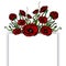 Page template for web and print  white background with red flowers. Creative vector design, elegant with poppy flowers