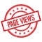 PAGE VIEWS text written on red vintage round stamp