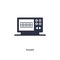 pager icon on white background. Simple element illustration from communication concept