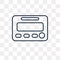 Pager vector icon isolated on transparent background, linear Pager transparency concept can be used web and mobile