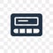 Pager vector icon isolated on transparent background, Pager tra