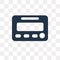 Pager vector icon isolated on transparent background, Pager tra