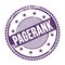 PAGERANK text written on purple indigo grungy round stamp