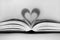 Pages of a book folded in to a heart