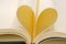Pages curved into a heart