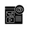 Pageviews black glyph icon