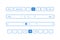 Pagination bars. Color blue and white