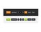 Pagination bars. Color green and orange. Website element for user interface, website development and mobile application