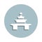 Pagoda badge icon. Simple glyph, flat vector of world religiosity icons for ui and ux, website or mobile application