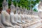 The Pagoda and Buddha Status at Wat Yai Chaimongkol, Ayutthaya,