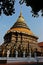 Pagoda in budhist temple, Northern Thailand architecture