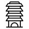 Pagoda building icon outline vector. China house