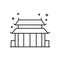 Pagoda, building icon. Simple line, outline  Chinese new year icons for ui and ux, website or mobile application