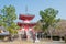 Pagoda at Daikaku-ji Temple in Kyoto, Japan. The site was originally a residence of Emperor Saga 786-