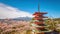 Pagoda and Fuji in Spring