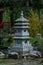 Pagoda garden statue at a lake