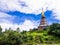 Pagoda and garden on the top of Doi Inthanon, Thailand