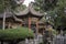 Pagoda in gardens a of Great Mosque, Xian, China