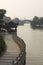 Pagoda and high arched bridge in Suzhou