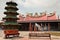 Pagoda and incense outside the Chinese Vihara Gunung Timur Templ