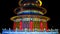 Pagoda lantern festival by night with beatiful chinese light decorations
