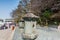 Pagoda of main gate of  Putuoshan park, Zhoushan Islands,  a renowned site in Chinese bodhimanda of the bodhisattva Avalokitesvara