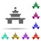 Pagoda in multi color style icon. Simple glyph, flat vector of world religiosity icons for ui and ux, website or mobile