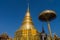 Pagoda at Prathat Hariphunchai Temple in Lamphun Province, Thailand