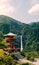 Pagoda of Seiganto-ji Temple and Nachi no Taki fall, Japan