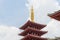 Pagoda at Senso-ji Buddhist Temple - located in Asakusa district