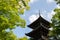 Pagoda of Shinnyo-do Temple with fresh verdure, Kyoto, Japan