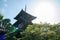 Pagoda of Shinnyo-do Temple with fresh verdure, Kyoto, Japan