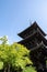 Pagoda of Shinnyo-do Temple with fresh verdure, Kyoto, Japan