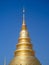 The pagoda in the temple named `Wat Phrathat Haripunchai Woramahawihan` Lamphun city, . Thailand