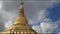 Pagoda, time lapse view of famous Buddhist landmark in Yangon, Myanmar Burma