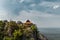 Pagoda on top of the cliff high mountain at Chaloem Phrakiat Phrachomklao Rachanuson temple Wat Phrabat Pu Pha Daeng