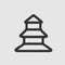 Pagoda vector icon eps 10. Chinese temple