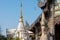 Pagoda at Wat Chang Taem. a famous Temple in Chiang Mai, Thailand.