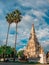 The pagoda  of Wat Chedi liam or Ku Kham Temple, Chiang Mai. An ancient site in Wiang Kum Kam, The