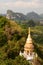 A pagodas of Khao Na Nai Luang Dharma Park, or Thamma Park. Ton Yuan. Phanom District. Surat Thani. Thailand