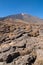 Pahoehoe lava at mount Teide
