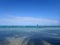 Pahonu Pond (Ancient Hawaiian Fishpond) with Sail boat in the di