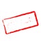 Paid cash red rubber stamp isolated on white.