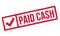 Paid Cash rubber stamp