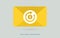Paid Email Subscription Service flat vector concept. Paid Mailing List with yellow envelope and rounded arrow icons