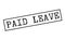 Paid leave black rubber stamp