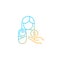 Paid parental leave gradient linear vector icon