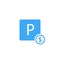 Paid parking sign icon