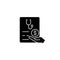 Paid sick days black glyph icon