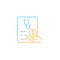 Paid sick days gradient linear vector icon